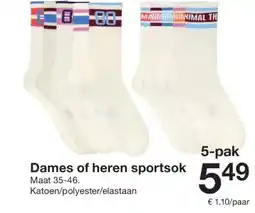 Zeeman Dames of heren sportsok aanbieding