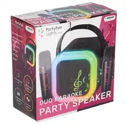 Top1Toys Karaoke duo set 2 micro's + speaker 13x8x14 cm aanbieding