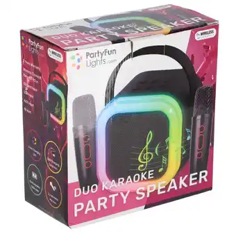 Top1Toys Karaoke duo set 2 micro's + speaker 13x8x14 cm aanbieding