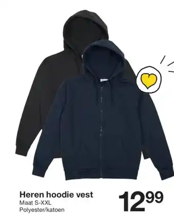 Zeeman Heren hoodie vest aanbieding