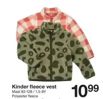 Zeeman Kinder fleece vest aanbieding