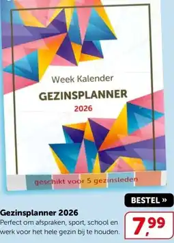 Boekenvoordeel Gezinsplanner 2026 aanbieding