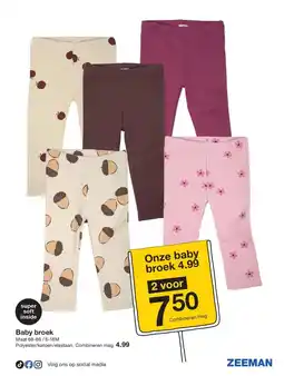 Zeeman Baby broek aanbieding