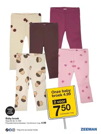 Zeeman Baby broek aanbieding