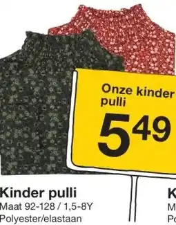Zeeman Kinder pulli aanbieding
