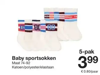Zeeman Baby sportsokken aanbieding