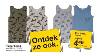 Zeeman Kinder hemd aanbieding