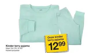 Zeeman Kinder terry pyjama aanbieding