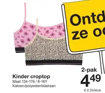 Zeeman Kinder croptop aanbieding