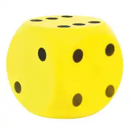 Top1Toys Dobbelsteen Bal Soft Geel 16 Cm aanbieding