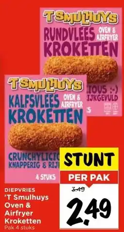 Vomar Voordeelmarkt 'T Smulhuys Oven & Airfryer Kroketten aanbieding