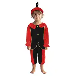 Top1Toys Pietenpak Zwart/Rood 98-104 Cm aanbieding