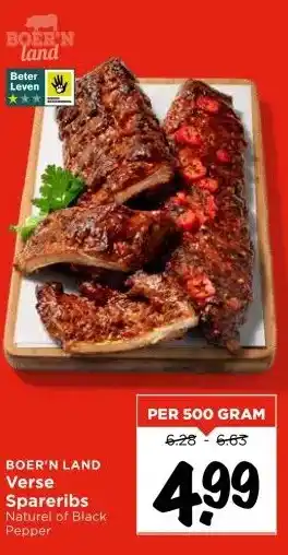 Vomar Voordeelmarkt Verse Spareribs aanbieding