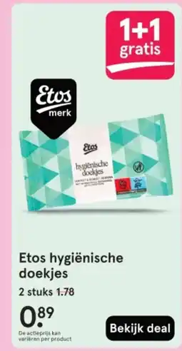Etos Etos hygiënische doekjes aanbieding