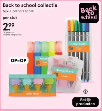 Etos Back to school collectie aanbieding
