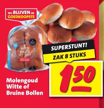 Nettorama Molengoud Witte of Bruine Bollen aanbieding