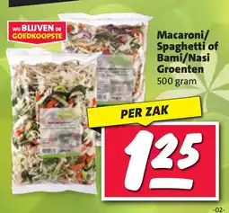 Nettorama Macaroni/ Spaghetti of Bami/Nasi Groenten aanbieding