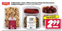 Nettorama Padifood Nasi, Bami, Mihoen Goreng of Daily Chef Boerenkool, Andijvie Stamppot aanbieding