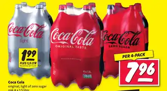 Nettorama Coca Cola original, light of zero sugar aanbieding