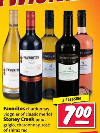 Nettorama Favoritos chardonnay viognier of classic merlot Stoney Creek pinot grigio, chardonnay, rosé of shiraz red aanbieding