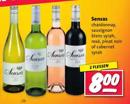 Nettorama Sensas chardonnay, sauvignon blanc syrah, rosé, pinot noir of cabernet syrah aanbieding
