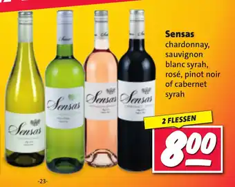 Nettorama Sensas chardonnay, sauvignon blanc syrah, rosé, pinot noir of cabernet syrah aanbieding