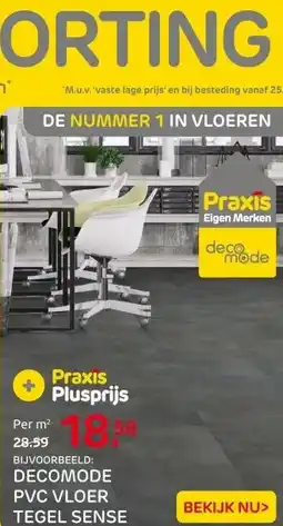 Praxis BIJVOORBEELD: DECOMODE PVC VLOER TEGEL SENSE aanbieding