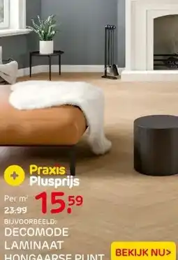 Praxis BIJVOORBEELD: DECOMODE LAMINAAT HONGAARSE PUNT aanbieding
