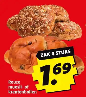 Boni Reuze muesli- of krentenbollen aanbieding