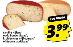 Boni Familie Nijland oude boederijkaas, kruidenkaas olijf-tomaat of Rubens abdijkaas aanbieding