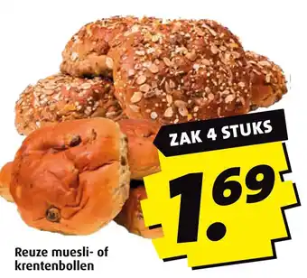 Boni Reuze muesli- of krentenbollen aanbieding
