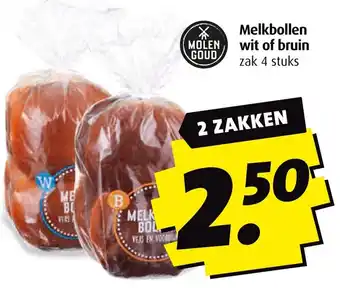 Boni Melkbollen wit of bruin aanbieding