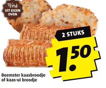 Boni Beemster kaasbroodje of kaas-ui broodje aanbieding