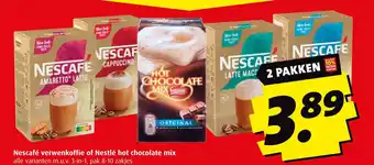 Boni Nescafé verwenkoffie of Nestlé hot chocolate mix aanbieding