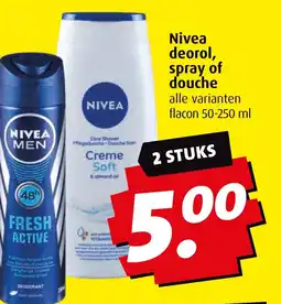 Boni Nivea deorol, spray of douche aanbieding