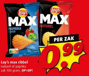 Boni Lay's max ribbel aanbieding