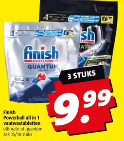 Boni Finish Powerball all in 1 vaatwastabletten aanbieding