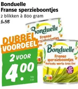 Poiesz Bonduelle Franse sperzieboontjes aanbieding