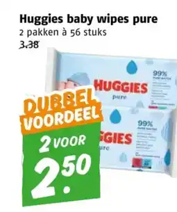 Poiesz Huggies baby wipes pure aanbieding