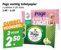 Poiesz Page vochtig toiletpapier aanbieding