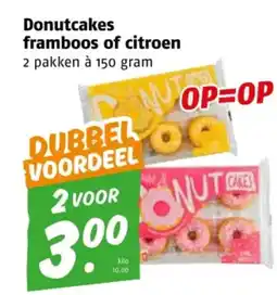 Poiesz Donutcakes framboos of citroen aanbieding