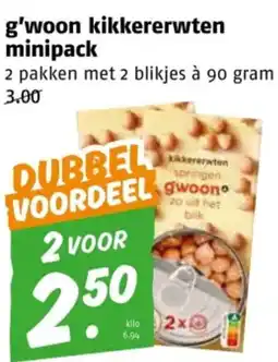Poiesz g'woon kikkererwten minipack aanbieding