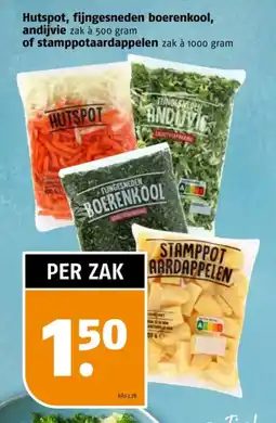 Poiesz Hutspot, fijngesneden boerenkool, andijvie of stamppotaardappelen aanbieding