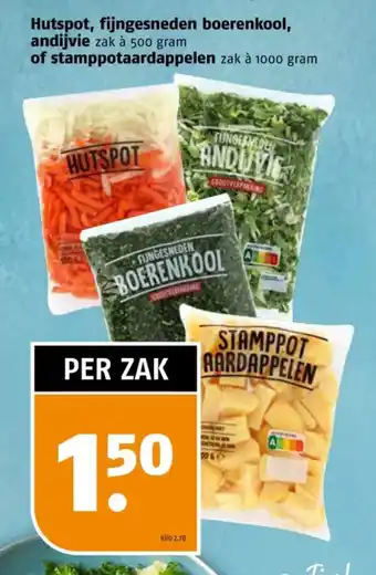 Poiesz Hutspot, fijngesneden boerenkool, andijvie of stamppotaardappelen aanbieding