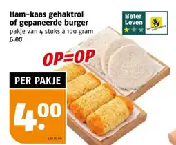 Poiesz Ham-kaas gehaktrol of gepaneerde burger aanbieding