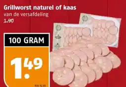 Poiesz Grillworst naturel of kaas aanbieding