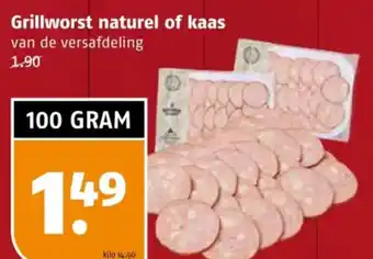 Poiesz Grillworst naturel of kaas aanbieding