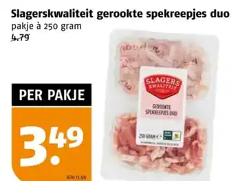 Poiesz Slagerskwaliteit gerookte spekreepjes duo aanbieding