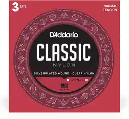 Amazon D'Addario EJ27N-3D normale spanning student nylon klassieke gitaar snaren aanbieding