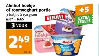 Poiesz Almhof hoekje of roomyoghurt portie aanbieding